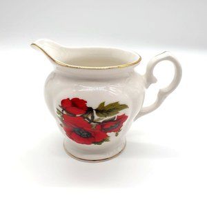 Poppy Pettertree Gracie China Creamer Pitcher Collection Red Floral